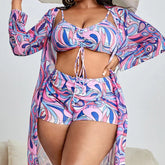 Biquíni Plus Size + Saída de Praia Magiara Roupas (Biquíni 3) Dm Stores GG Multicolorido 1 