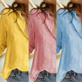 Blusa Soltinha Alana com Manga COMPRE 2 LEVE 3 Roupas (Blusa Feminino 2) Dm Stores Amarelo + Rosa + Azul P 