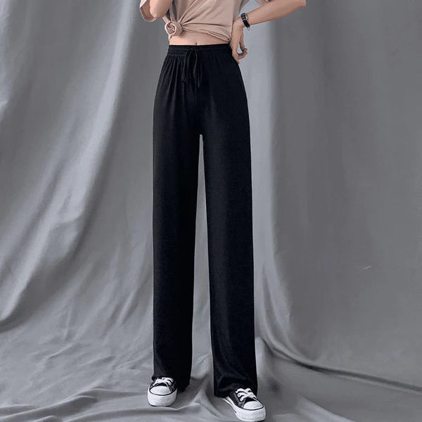 Calça de Seda Feminina - SilkPants Roupas (Calça Feminina 5) Dm Stores PP Preto 