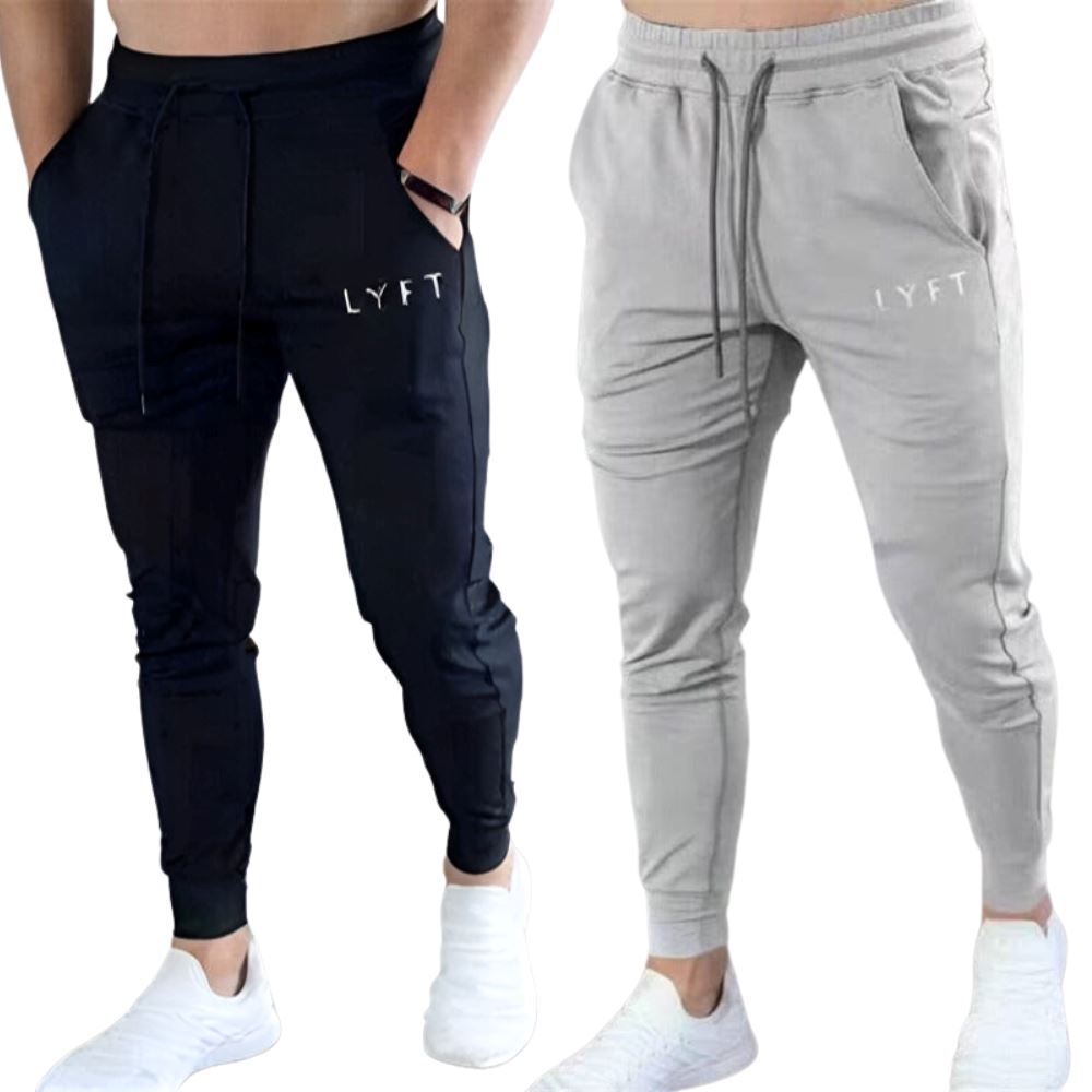 Calça Esportiva Masculina LYFT 3 Bolsos | PAGUE 1 LEVE 2 MASCULINO - VESTUÁRIO - CALÇA LYFT Dm Stores Cinza Preto P