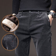 Calça Masculina Térmica de Veludo e Lã - Conforto e Estilo no Inverno Calça Masculina Térmica de Veludo e Lã - Conforto e Estilo no Inverno A minha loja 38 Cinza 