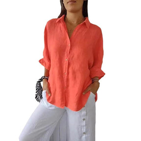 Camisa Cassandra em Linho de Algodão [Compre 1 Leve2] FEMININO - ROUPAS - CAMISA 2 Dm Stores 