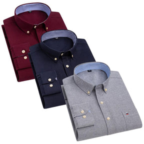 Camisa Oxford Masculina de Manga Comprida [Pague 1 Leve 3] MASCULINO - ROUPAS - CAMISA SOCIAL 2 Dm Stores 