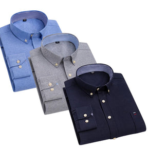 Camisa Oxford Masculina de Manga Comprida [Pague 1 Leve 3] MASCULINO - ROUPAS - CAMISA SOCIAL 2 Dm Stores 