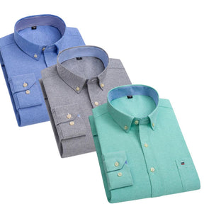 Camisa Oxford Masculina de Manga Comprida [Pague 1 Leve 3] MASCULINO - ROUPAS - CAMISA SOCIAL 2 Dm Stores 