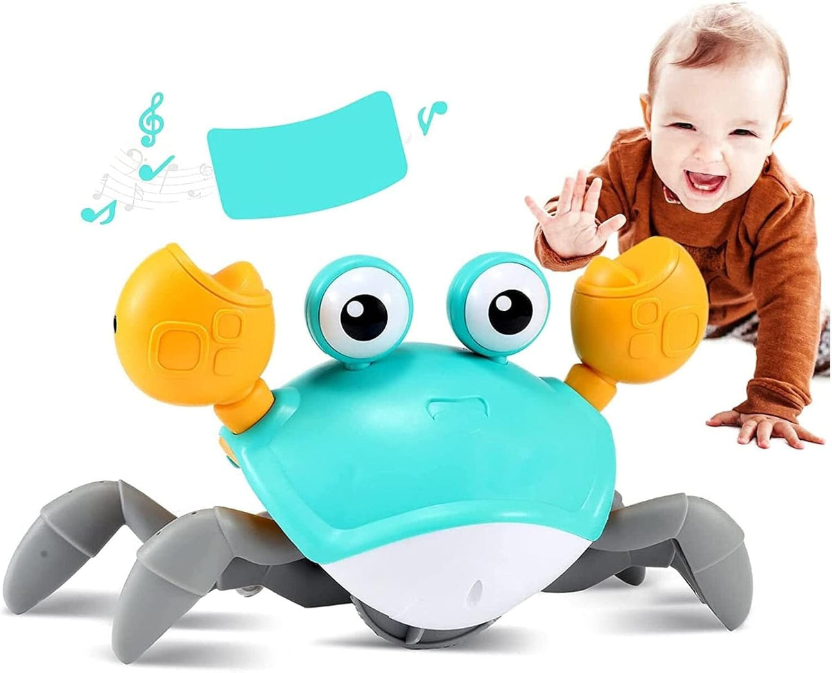 Caranguejo Interativo de Luz e Música com Desvio Automático e Recarregável - CrabFun UNISSEX - INFANTIL - BRINQUEDO CARANGUEJO 1 Dm Stores 