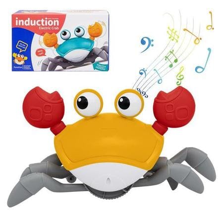 Caranguejo Interativo de Luz e Música com Desvio Automático e Recarregável - CrabFun UNISSEX - INFANTIL - BRINQUEDO CARANGUEJO 1 Dm Stores Caranguejo Laranja - Indução 