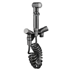 Ducha Higiênica com Derivação para Caixa Acoplada Kit Completo Casa e Cozinha - 22 A minha loja Preto Fosco-Modelo em V 