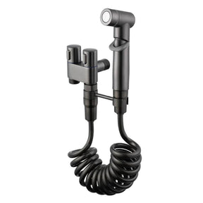 Ducha Higiênica com Derivação para Caixa Acoplada Kit Completo Casa e Cozinha - 22 A minha loja Preto Fosco-Quadrado 
