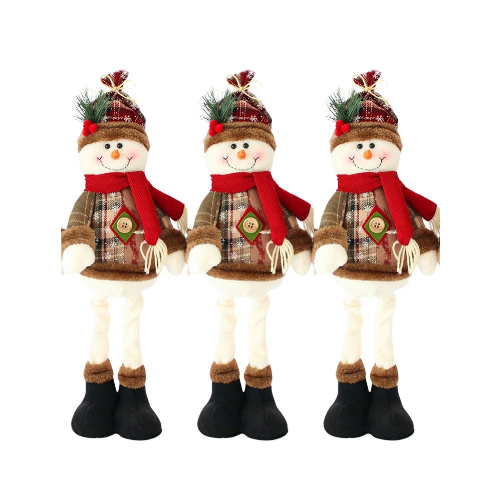 Encantos de Natal - Kit Bonecas Festivas Papai Noel, Boneco de Neve e Rena [Leve 3 Pague 2] UNISSEX - DECORAÇAO - BONECOS NATAL 1 Dm Stores Boneco de Neve/Boneco de Neve/Boneco de Neve 