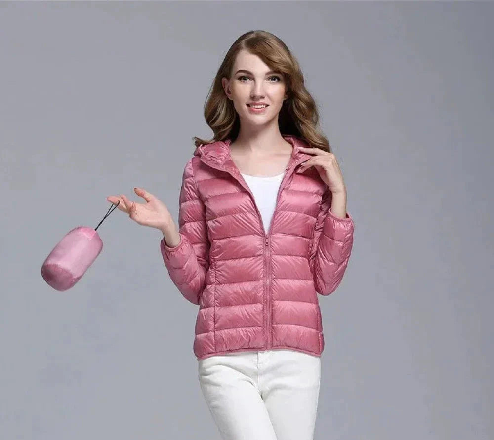 Jaqueta Puffer Feminina com Capuz Annabele