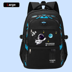 Kit Mochila Escolar Astronauta Ortopédica com Lancheira e Estojo Infantil (Kit Escolar 3) Dm Stores G Preto 