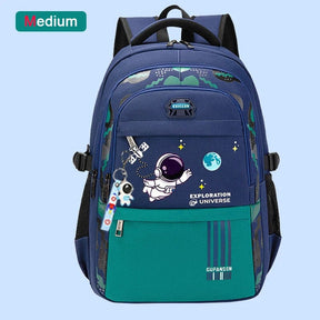 Kit Mochila Escolar Astronauta Ortopédica com Lancheira e Estojo Infantil (Kit Escolar 3) Dm Stores M Azul 2 