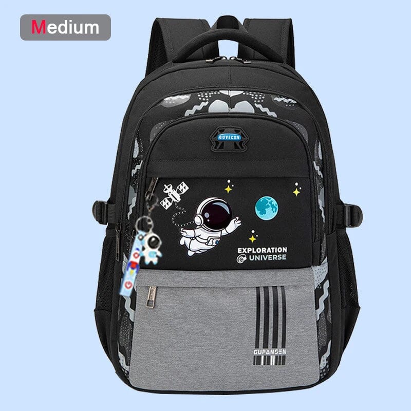 Kit Mochila Escolar Astronauta Ortopédica com Lancheira e Estojo Infantil (Kit Escolar 3) Dm Stores P Cinza 