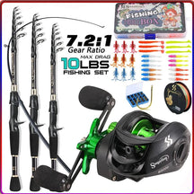 Kit Pesca Premium Completo Pescaria (Kit de Pesca 3) Dm Stores Vara 1.80 M e Manivela Carretilha Lado Esquerdo Verde 
