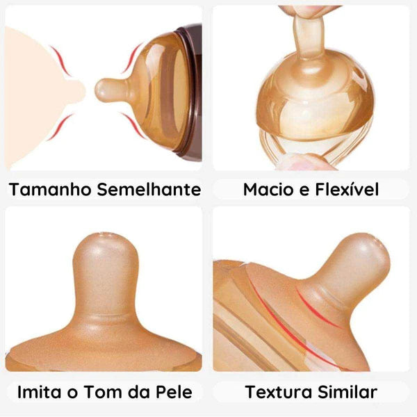 Mamadeira de Silicone Anti-Asfixia e Antibacteriana Infantil (Mamadeira 1) Dm Stores 