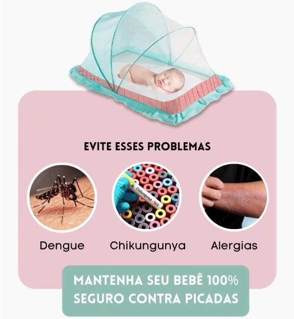 Mosquiteiro Retrátil - Proteção Ultra Eficaz Contra Doenças UNISSEX - INFANTIL - MOSQUITEIRO 1 Dm Stores 