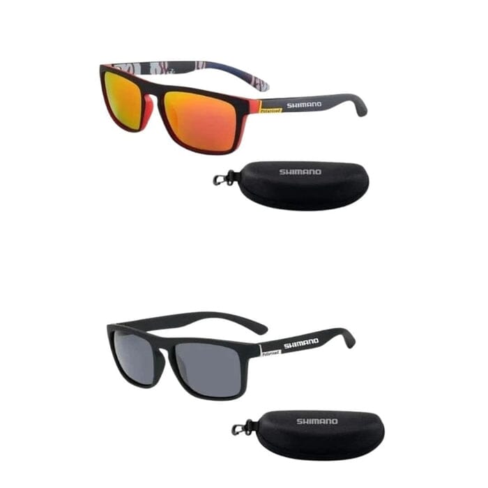 Óculos Shimano Polarizado Uv 400 [Compre 1 Leve 2] UNISSEX - ACESSORIOS - OCULOS 4 Dm Stores Laranja + Preto 