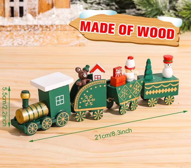 Trem Natalino Decorativo - Encante Sua Casa com o Espírito de Natal UNISSEX - DECORAÇAO - TREM NATAL 1 Dm Stores Verde 