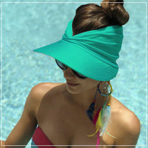 Viseira Feminina para Praia com Proteção UV - Leve 2 Pague 1 Joias & Acessórios (Viseira Feminina 1) Dm Stores Verde Água 