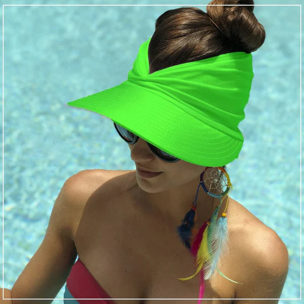 Viseira Feminina para Praia com Proteção UV - Leve 2 Pague 1 Joias & Acessórios (Viseira Feminina 1) Dm Stores Verde Neon 