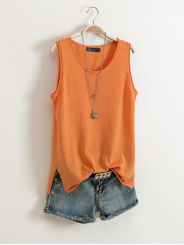 Blusa Regata Alana Dm Stores Laranja M 