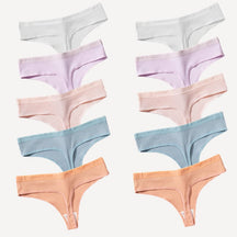 Compre 5 Leve 10 Calcinhas Fio Dental em Algodão Tecido Luppo Roupas (Sutiãs e Calcinhas 5) Dm Stores Cores 2 P 10 peças