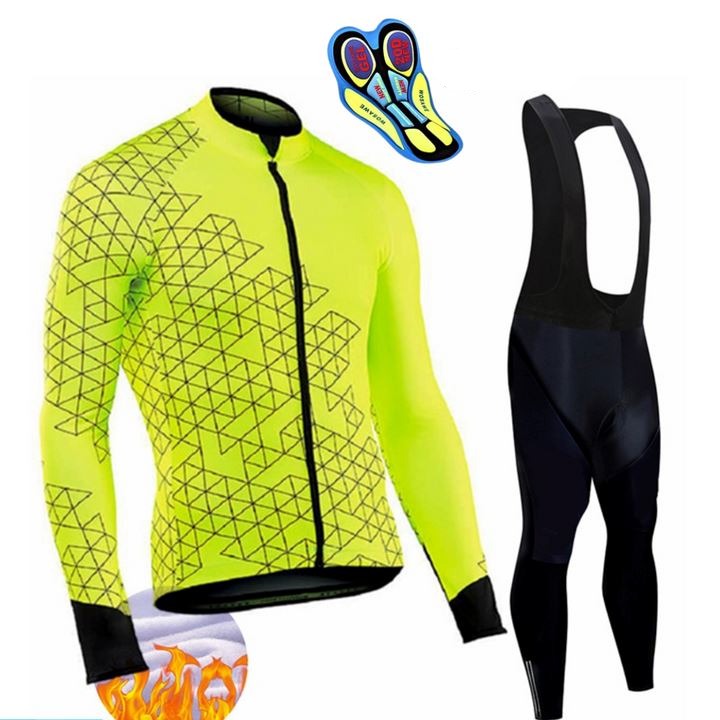 Conjunto Térmico CycleResistence Ciclismo Esportes (Roupas de Ciclismo 1) Dm Stores Verde | Bretelle P | 55Kg 